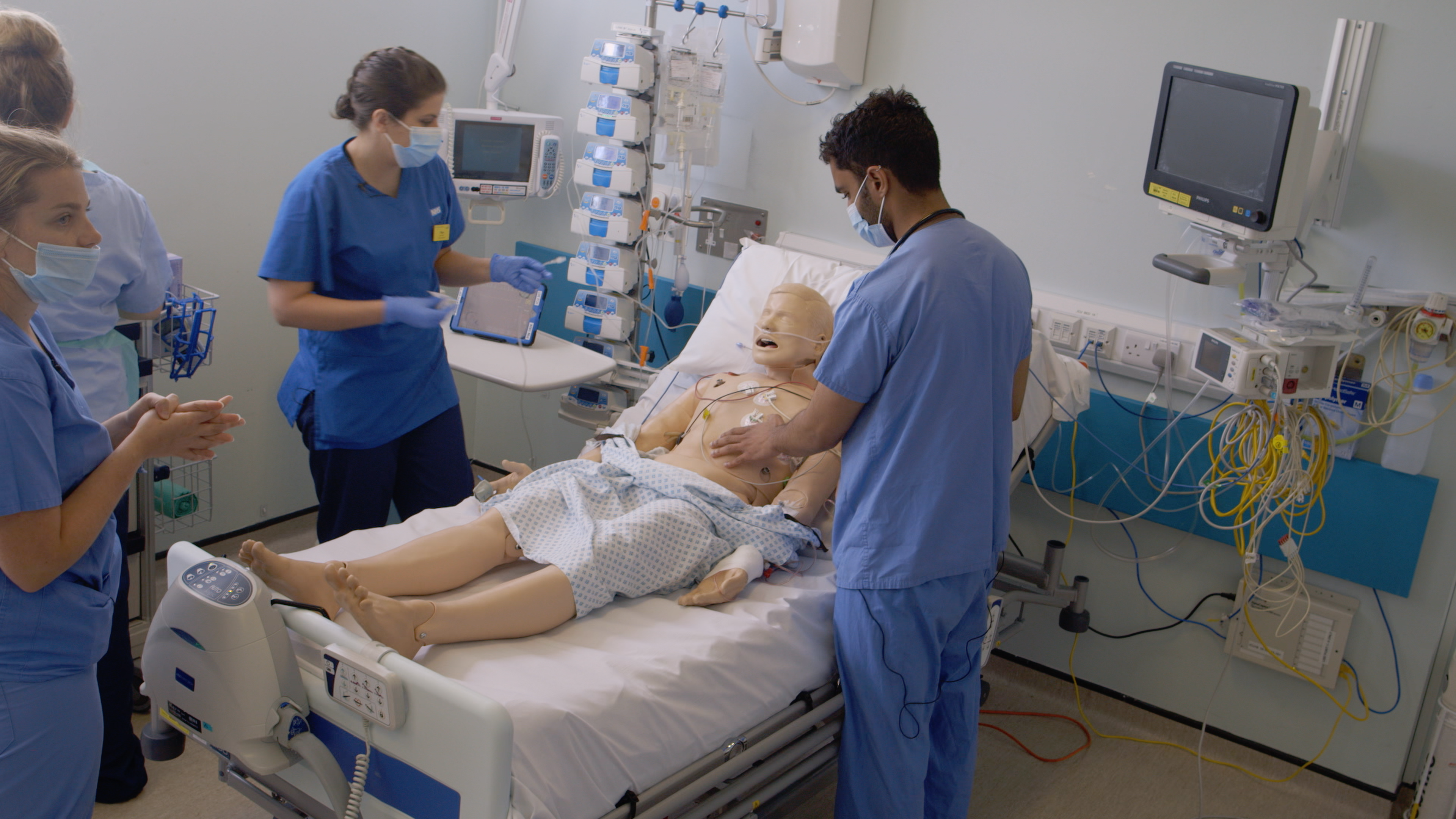 Teachers share skills with hospital staff